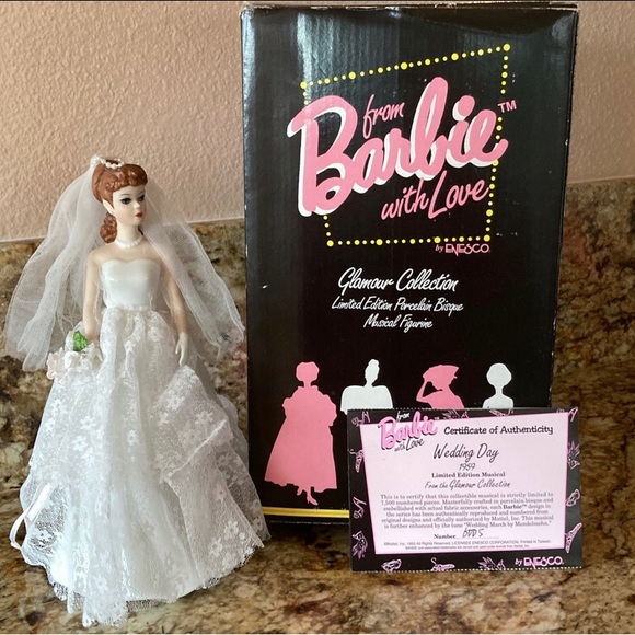 Barbie Accents Barbie Bride Glamour Collection Porcelain Musicbox